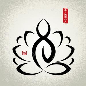 20889064 lotus and zen meditation stock vector yin